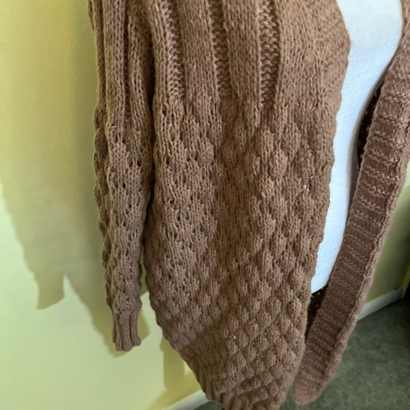 Daily look Cozy Brown Knit Cardigan Sweater Size Small NWT - Picture 2 of 6